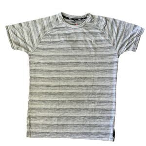 Puma Gray Short Sleeve Workout Fitness Shirt Medium